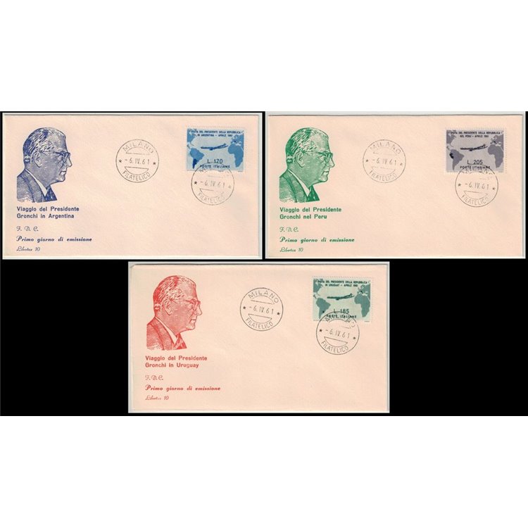 ITALIA 1961 FDC (Libertas) Presidente Gronchi