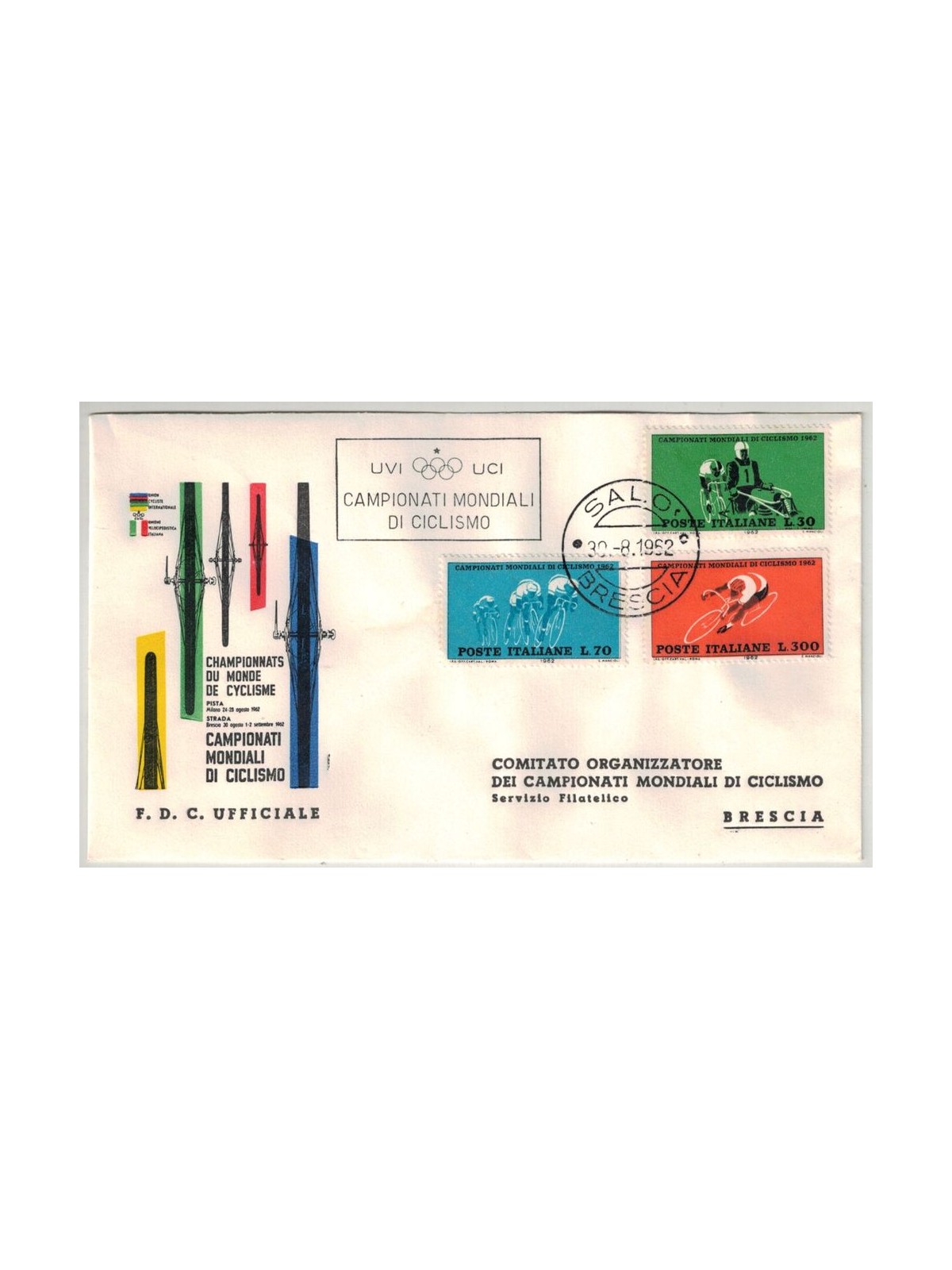 ITALY 1962 FDC Cycling