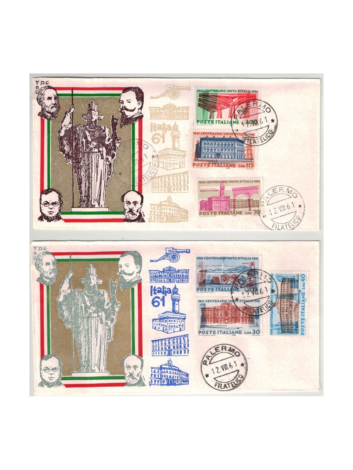 ITALIA 1961 FDC (Fac) Unità d´Italia