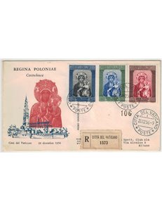 VATICANO 1956 FDC (Ala) Madonna Nera di Polonia racc