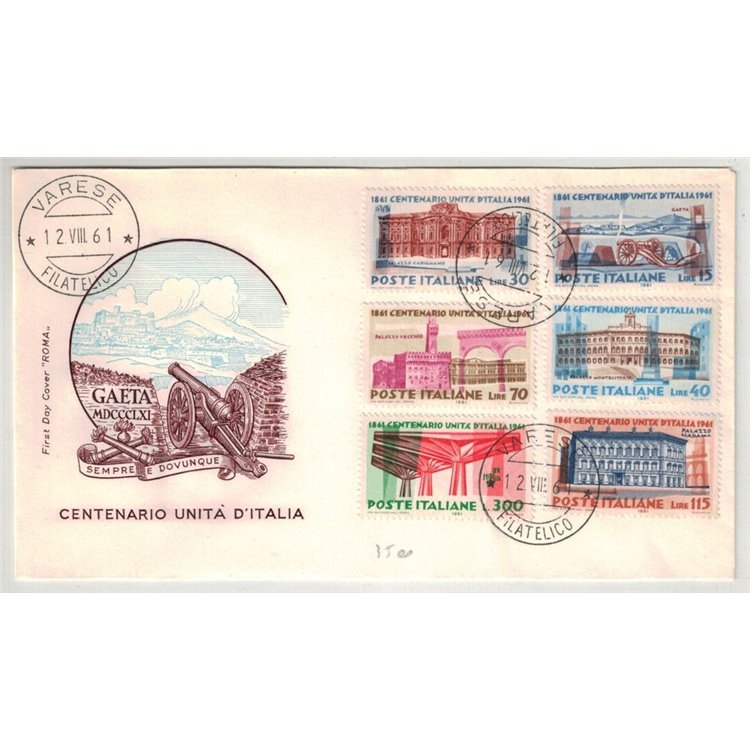 ITALY 1961 FDC (Rome) Unification of Italy