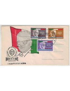 FDC URUGUAY 1961 Visita Presidente Gronchi 1 Busta