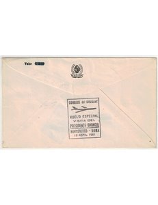 FDC URUGUAY 1961 Visita Presidente Gronchi 1 Busta