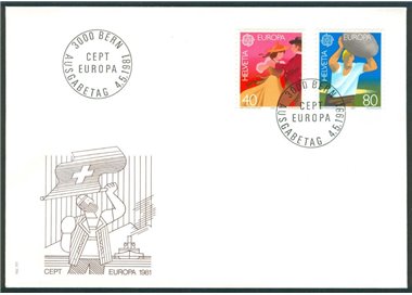 FDC SWITZERLAND 1981 Europa 1 cover nv