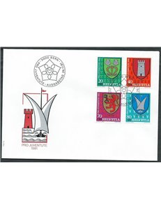 FDC SVIZZERA 1981 Pro juventute 1 busta nv