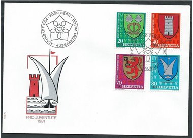 FDC SVIZZERA 1981 Pro juventute 1 busta nv
