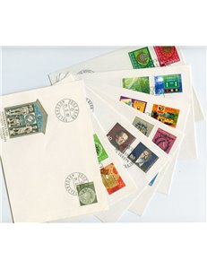 FDC SWITZERLAND 1980 Complete year 7 covers nv
