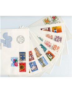 FDC SVIZZERA 1977 Annata completa 8 buste nv