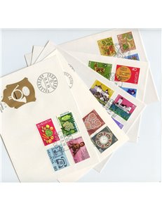 FDC SVIZZERA 1976 Annata completa 5 buste nv