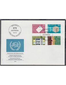 FDC SVIZZERA 1976 Upu, francobolli di servizio 1 busta nv