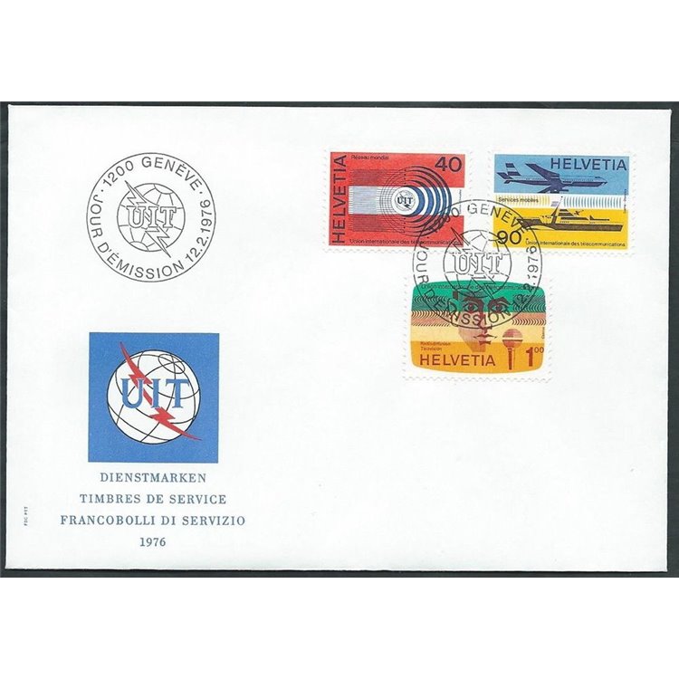 FDC SWITZERLAND 1976 Uit, official stamps 1 cover nv