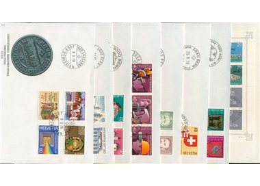 FDC SWITZERLAND 1978 Complete year 8 covers nv