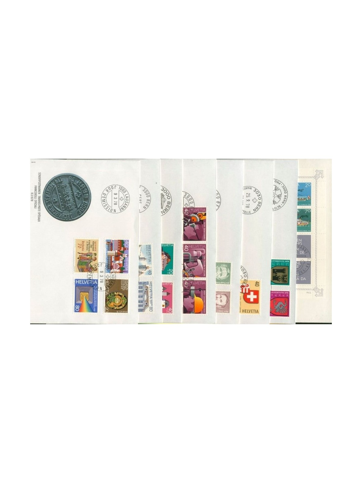 FDC SWITZERLAND 1978 Complete year 8 covers nv