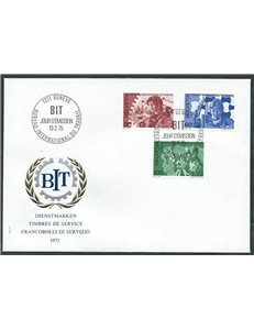 FDC SVIZZERA 1975 Bit, francobolli di servizio 1 busta nv