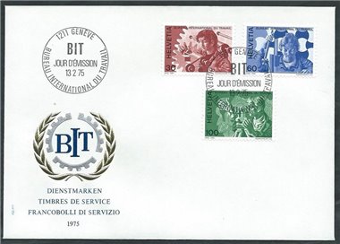 FDC SWITZERLAND 1975 Bit, official stamps 1 cover nv