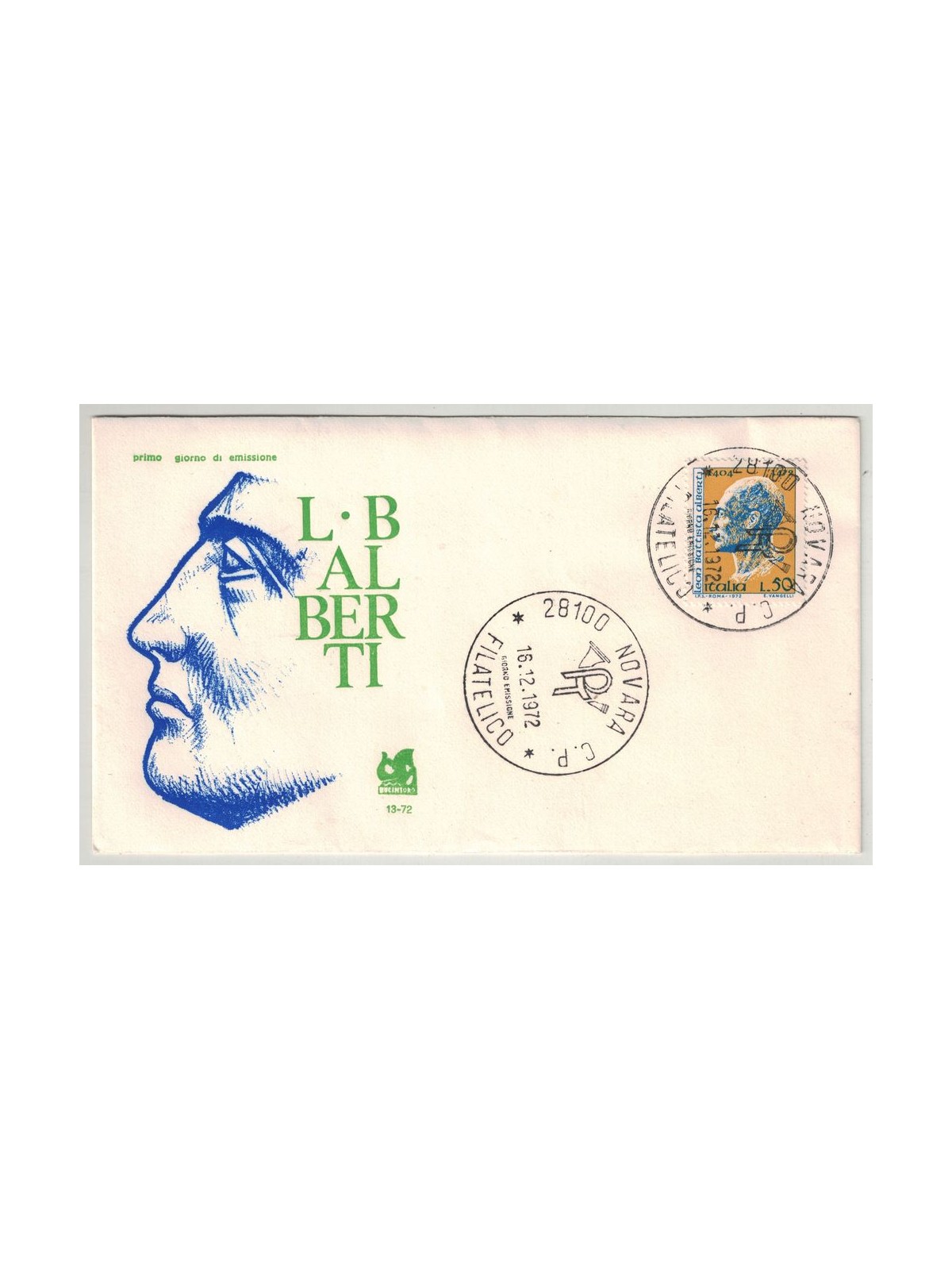 ITALY 1972 FDC (Bucintoro) booklet Alberti