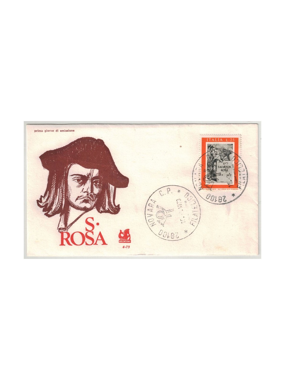 ITALY 1973 FDC (Bucintoro) Salvator Rosa