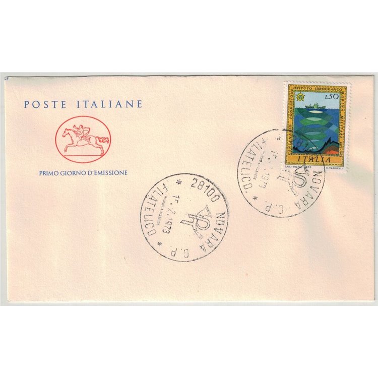 FDC ITALIA 1973 Istituto idrografico 1 Busta Cavallino nv
