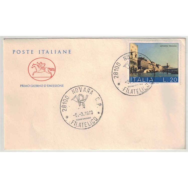FDC ITALY 1973 Save Venice 1 Cavallino envelope nv