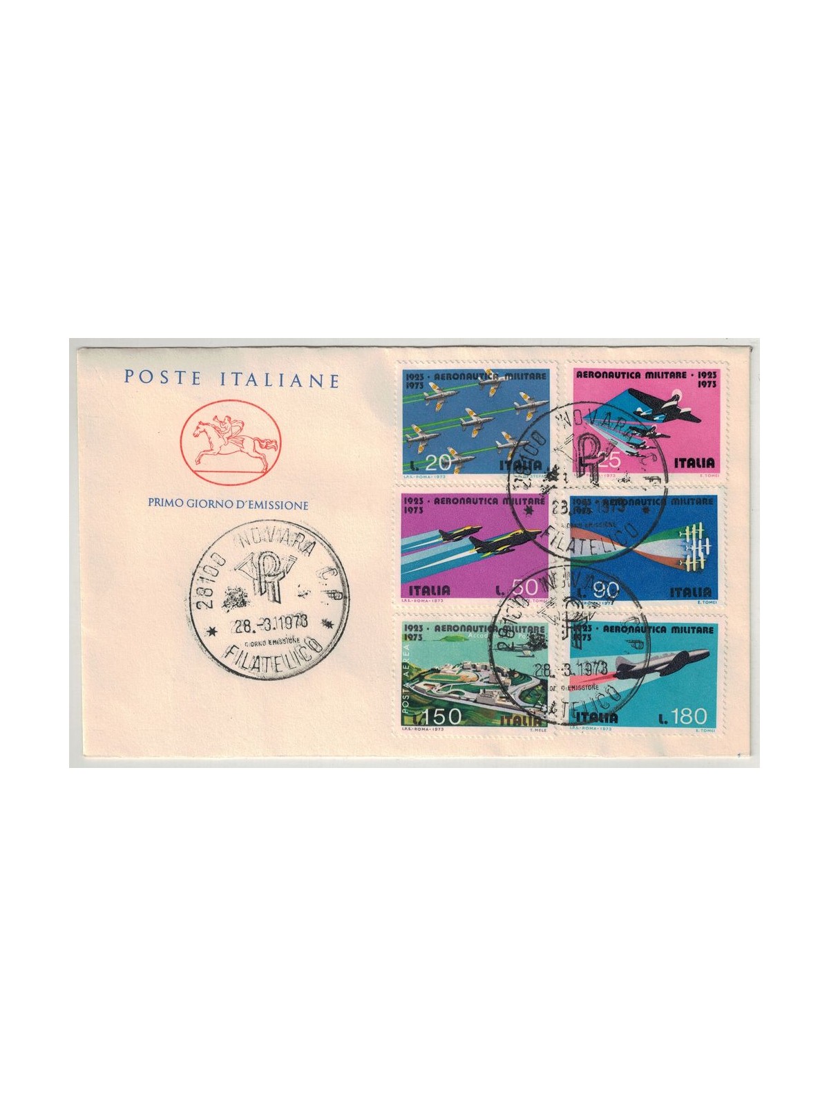 FDC ITALIA 1973 Aeronautica militare 1 Busta Cavallino nv