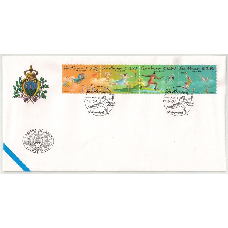 FDC SAN MARINO 2004 Olimpiadi 1 Busta nv