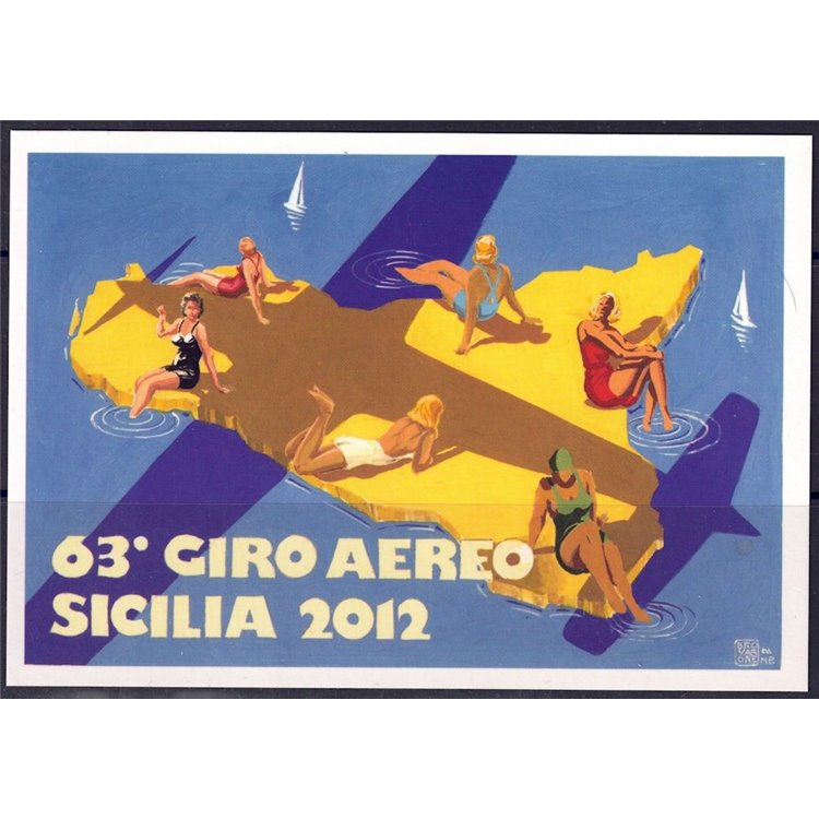 ITALY 2012 Postcard 63rd International Air Tour of Sicily
