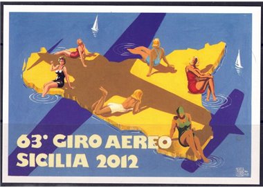 ITALY 2012 Postcard 63rd International Air Tour of Sicily