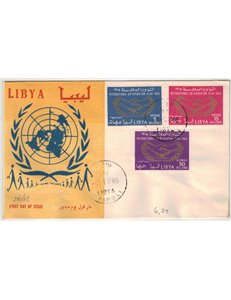 FDC LIBYA 1965 Year of International Cooperation