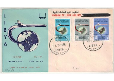 FDC LIBYA 1965 United Kingdom Airlines to Libya