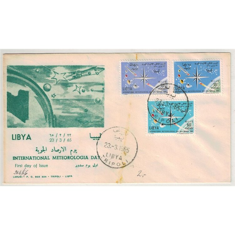 FDC LIBIA 1965 Giornata meteorologica mondiale