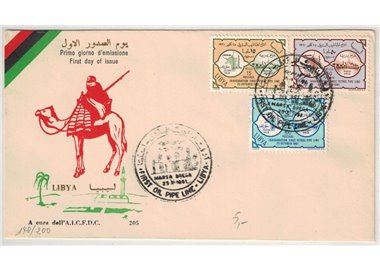FDC LIBIA 1961 Inaugurazione del 1° oleodotto Zeiten-Marsa Brega