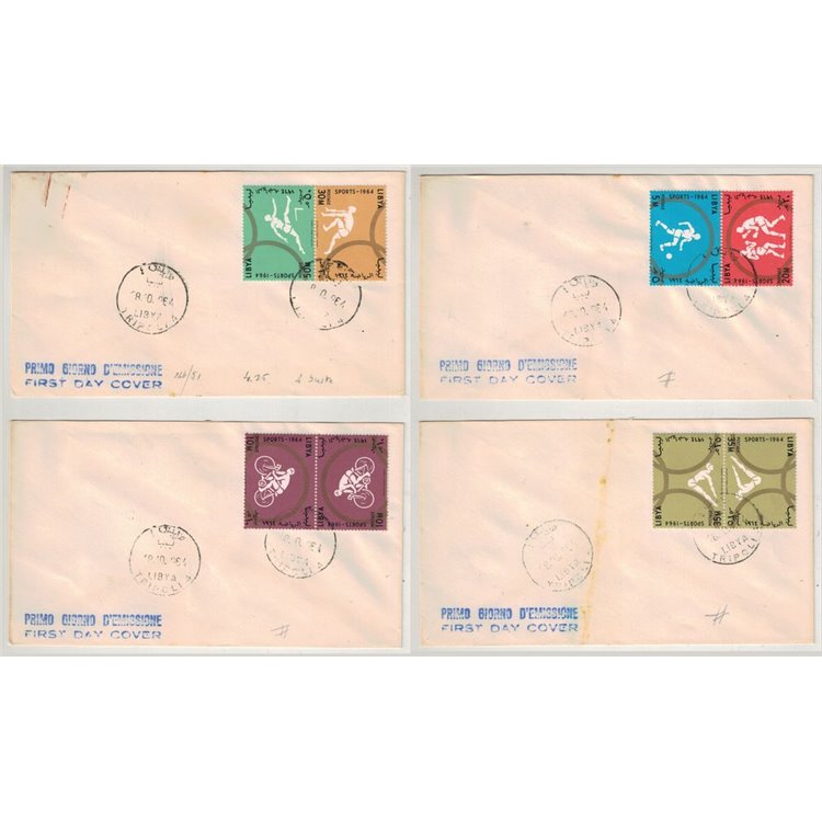 FDC LIBIA 1964 Giochi olimpici di Tokyo 2