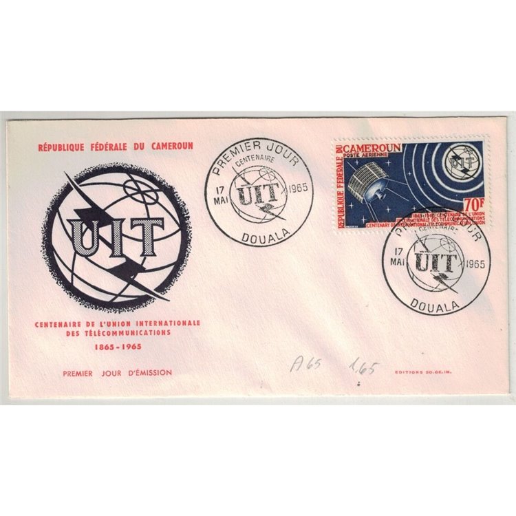 FDC CAMERUN 1965 Centenario UIT