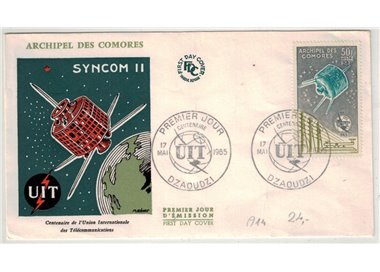 FDC COMOROS 1965 ITU Centenary