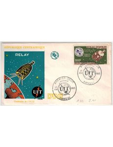 FDC REPUBBLICA CENTRAFRICANA 1965 Centenario UIT, posta aerea