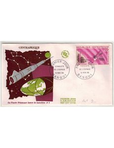 FDC CENTRAL AFRICAN REPUBLIC 1966 Conquest of Space, Satellite D1