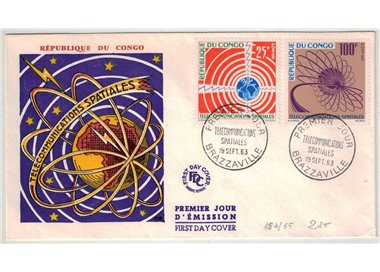 FDC CONGO 1963 Space Telecommunications