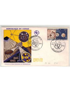 FDC CONGO 1965 ITU Centenary, airmail