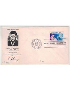 FDC COSTA RICA 1965 Omaggio al Presidente John F. Kennedy