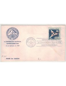 FDC COSTA RICA 1962 Central American Philatelic Congress