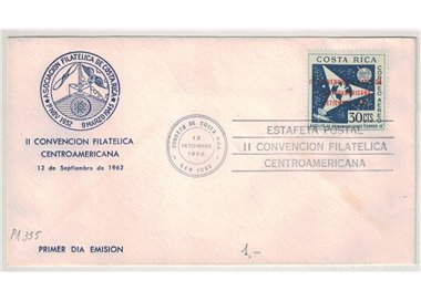 FDC COSTA RICA 1962 Central American Philatelic Congress