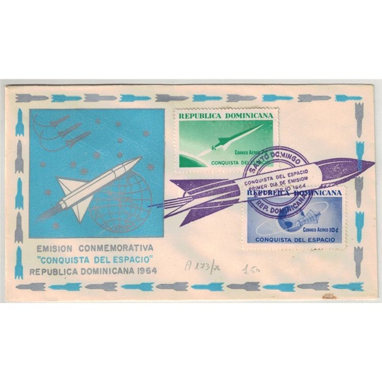 FDC DOMINICAN REPUBLIC 1964 Conquest of Space
