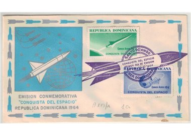 FDC DOMINICAN REPUBLIC 1964 Conquest of Space