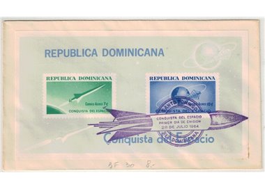 FDC DOMINICAN REPUBLIC 1964 Conquest of Space s/s