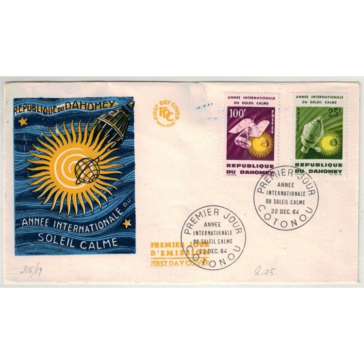 FDC REPUBLIC OF DAHOMEY 1964 International Year of the Calm Sun