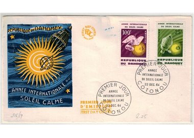 FDC REPUBBLICA DEL DAHOMEY 1964 Anno internazionale del sole calmo