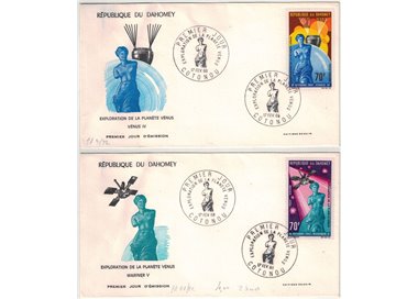 FDC REPUBLIC OF DAHOMEY 1968 Exploration of Venus