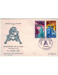 FDC REPUBLIC OF DAHOMEY 1969 Exploration of the Moon, Apollo XI