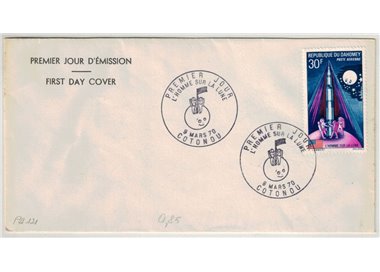FDC REPUBBLICA DEL DAHOMEY 1970 Primo uomo sulla Luna