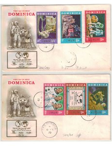 FDC DOMINICA 1970 Primo uomo sulla Luna